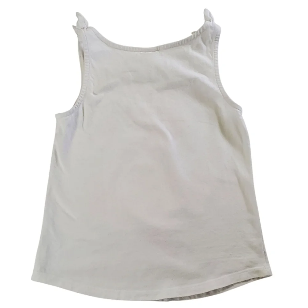 K1351 * Gymboree Girls You Had Me At Aloha Graphic Tank White Size M (7/8)